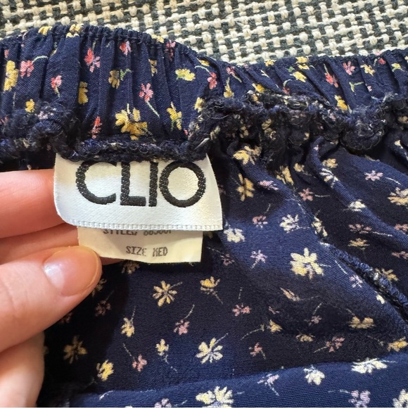 Floral Circle Skirt - Navy Size Medium - Picture 3 of 5